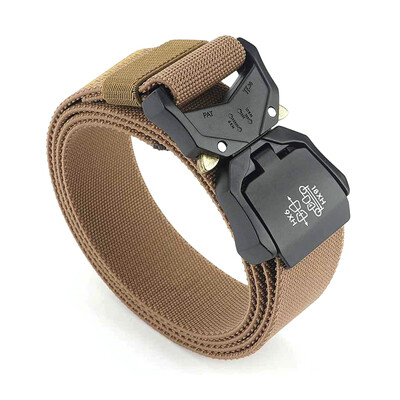 KOLBER 110 cm/125 cm/140 cm elastīga vīriešu josta ar alumīnija sprādzi, ātri noņemama āra ikdienas josta, militārā taktiskā josta vīriešiem