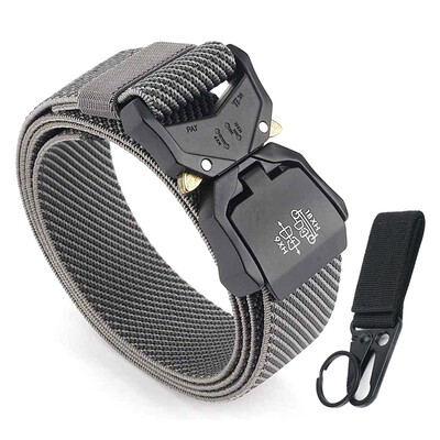 KOLBER 110 cm/125 cm/140 cm elastīga vīriešu josta ar alumīnija sprādzi, ātri noņemama āra ikdienas josta, militārā taktiskā josta vīriešiem