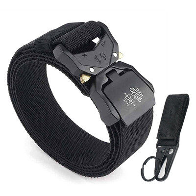 KOLBER 110 cm/125 cm/140 cm elastīga vīriešu josta ar alumīnija sprādzi, ātri noņemama āra ikdienas josta, militārā taktiskā josta vīriešiem