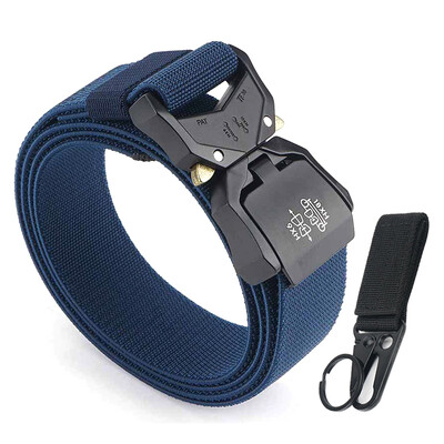 KOLBER 110 cm/125 cm/140 cm elastīga vīriešu josta ar alumīnija sprādzi, ātri noņemama āra ikdienas josta, militārā taktiskā josta vīriešiem