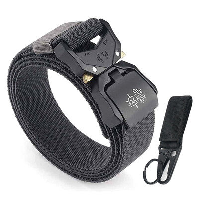 KOLBER 110 cm/125 cm/140 cm elastīga vīriešu josta ar alumīnija sprādzi, ātri noņemama āra ikdienas josta, militārā taktiskā josta vīriešiem