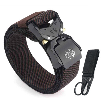 KOLBER 110 cm/125 cm/140 cm elastīga vīriešu josta ar alumīnija sprādzi, ātri noņemama āra ikdienas josta, militārā taktiskā josta vīriešiem