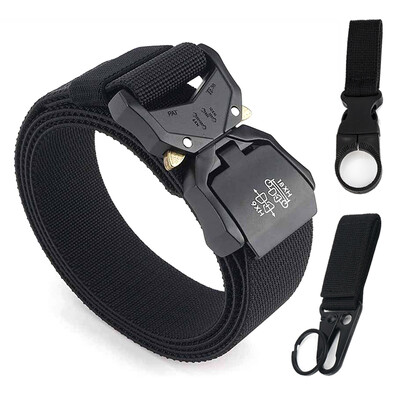 KOLBER 110 cm/125 cm/140 cm elastīga vīriešu josta ar alumīnija sprādzi, ātri noņemama āra ikdienas josta, militārā taktiskā josta vīriešiem