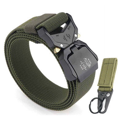 KOLBER 110 cm/125 cm/140 cm elastīga vīriešu josta ar alumīnija sprādzi, ātri noņemama āra ikdienas josta, militārā taktiskā josta vīriešiem