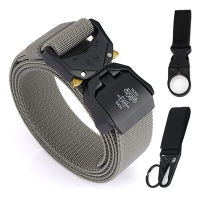 KOLBER 110 cm/125 cm/140 cm elastīga vīriešu josta ar alumīnija sprādzi, ātri noņemama āra ikdienas josta, militārā taktiskā josta vīriešiem