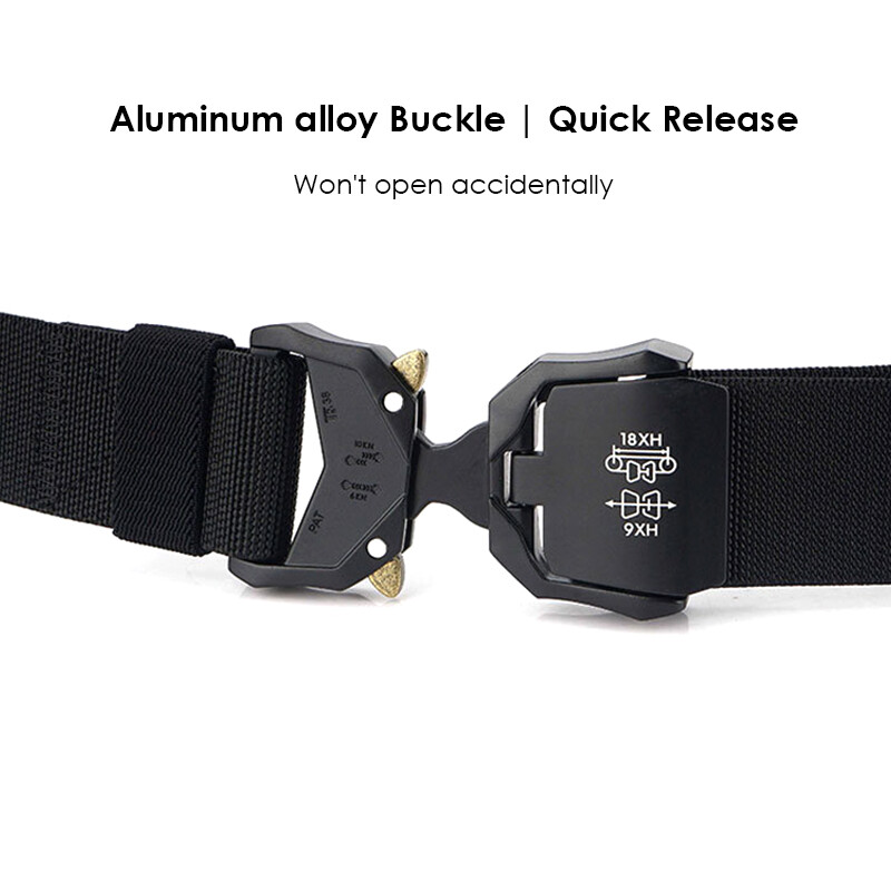 KOLBER 110 cm/125 cm/140 cm elastīga vīriešu josta ar alumīnija sprādzi, ātri noņemama āra ikdienas josta, militārā taktiskā josta vīriešiem