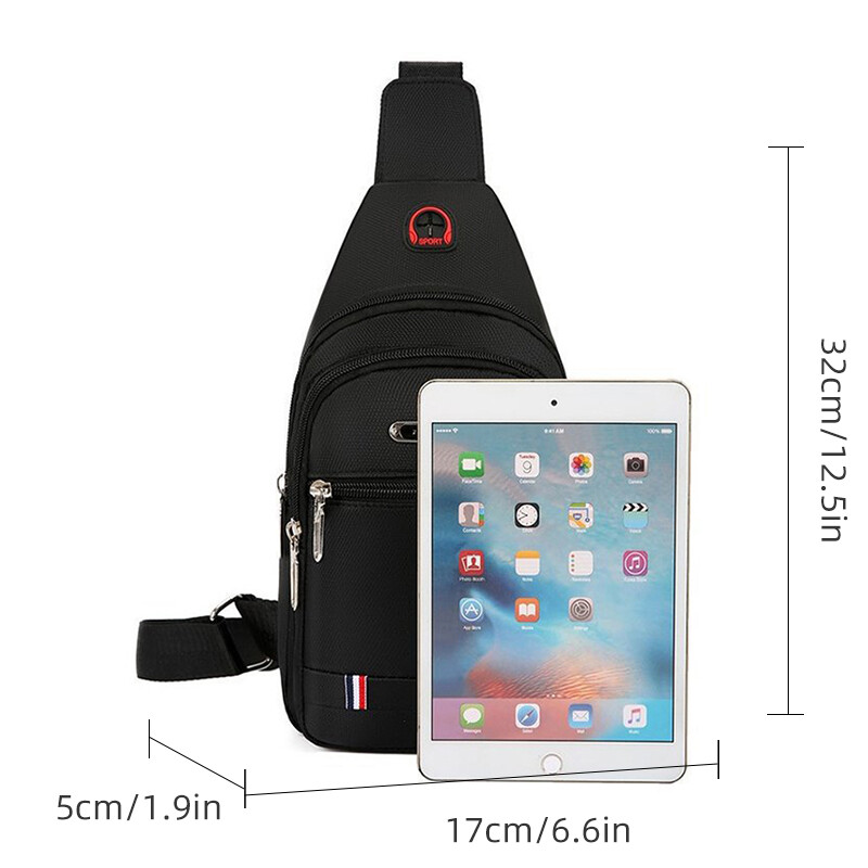 Oksfordas vīriešu krūšu soma Crossbody viena pleca ceļojumu rokassoma Modes krūšu somas Jauns stils, liela ietilpība vīriešu soma