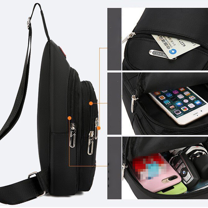 Oksfordas vīriešu krūšu soma Crossbody viena pleca ceļojumu rokassoma Modes krūšu somas Jauns stils, liela ietilpība vīriešu soma