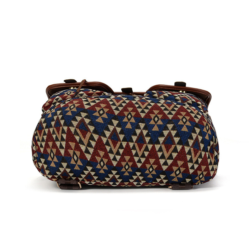 Sieviešu Foral Printing Mugursoma Valsts apdrukāta audekla skolas somas pusaudžiem Meiteņu liela plecu soma nedēļas nogales ceļojumu mugursoma