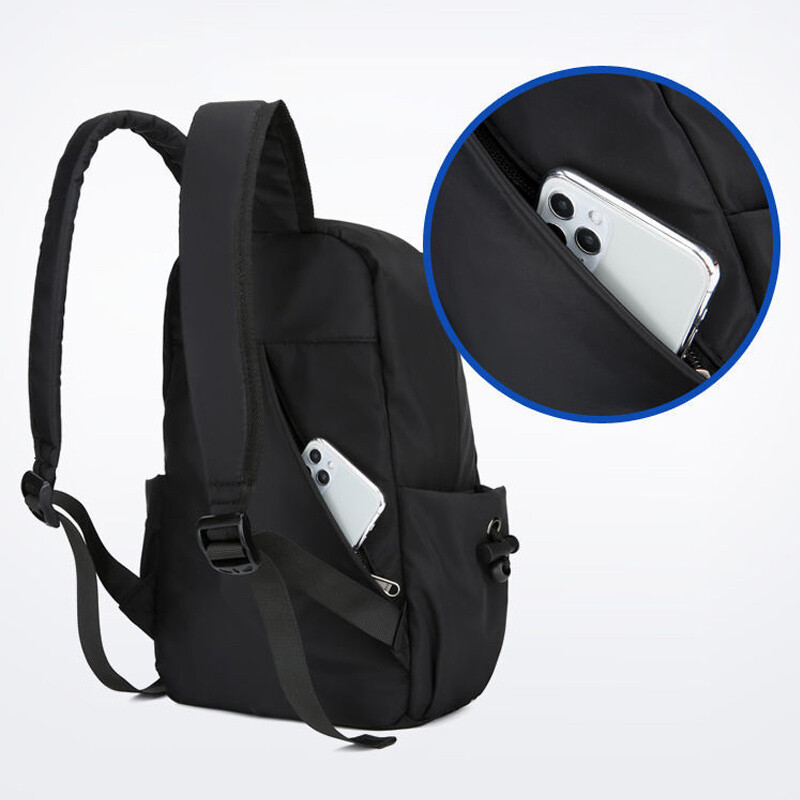 Muški ruksak, modna mala crna školska torba na rame za muškarce 2024. Dizajnerski platneni vodootporni muški ruksaci za putovanja