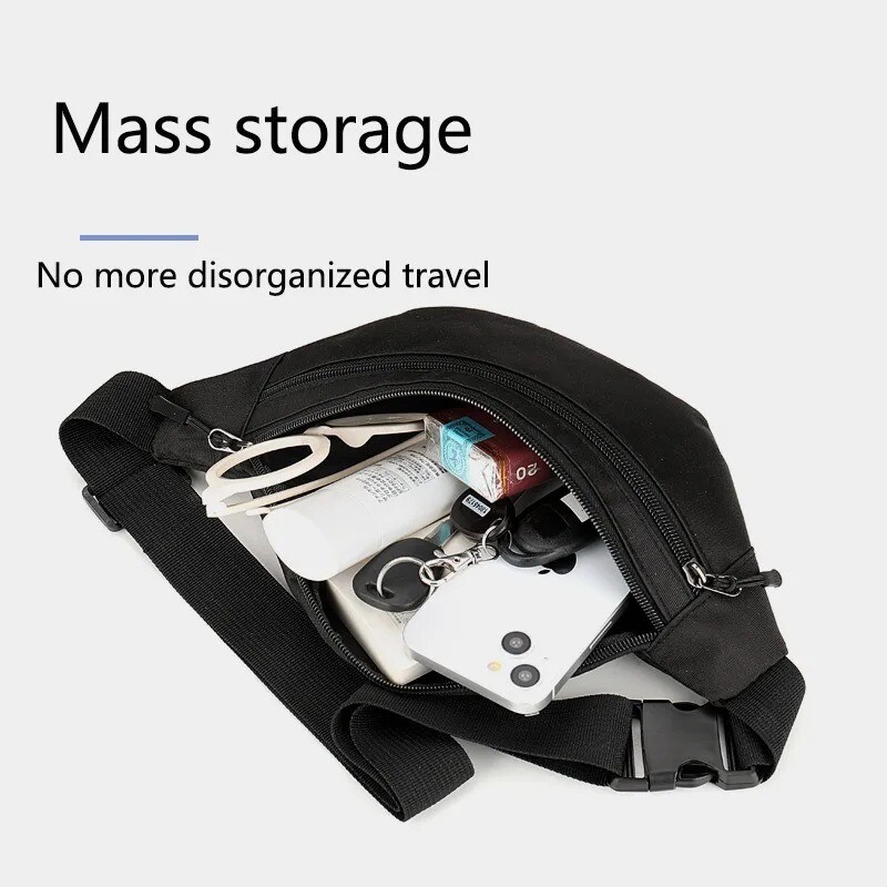 Nouă geantă de piept la modă pentru bărbați, neagră, geantă de umăr pentru femei, de înaltă calitate