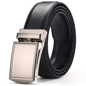 Curele cu clichet la modă pentru timpul liber pentru bărbați, pantaloni, centură de talie, curele pentru bărbați, negru argintiu, curele automate