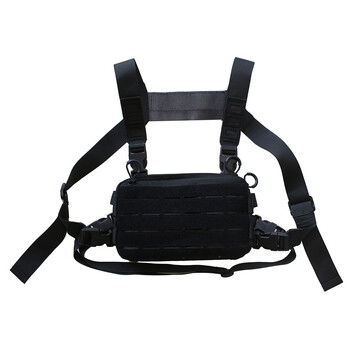 Unisex Tactical Chest Rig Τσάντα Hip Hop Streetwear Τσάντα Λειτουργικό Πακ μέσης Ρυθμιζόμενη χιαστί Τσάντα στήθους εξωτερικού χώρου Σακίδιο πλάτης γιλέκο