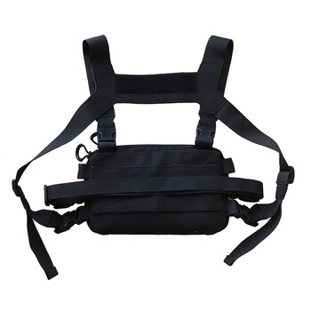 Unisex Tactical Chest Rig Τσάντα Hip Hop Streetwear Τσάντα Λειτουργικό Πακ μέσης Ρυθμιζόμενη χιαστί Τσάντα στήθους εξωτερικού χώρου Σακίδιο πλάτης γιλέκο