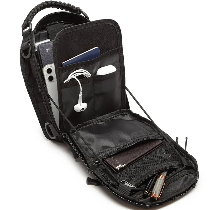 Vīriešu āra krūšu soma Camo plecu soma Sling Mugursoma 900D Oksfordas kalnu kempings Makšķerēšana Trekings Molle Mi