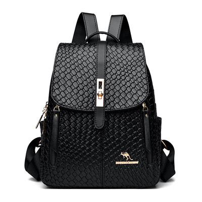 Rucsacuri de lux din piele pentru fete Sac A Dos Rucsac casual negru Rucsac vintage Genți de școală pentru fete Mochila