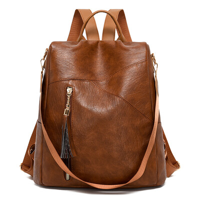 Geantă de mână cu ciucuri de modă de mare capacitate pentru femei, din piele, antifurt, pentru femei, geantă de umăr multifuncțională