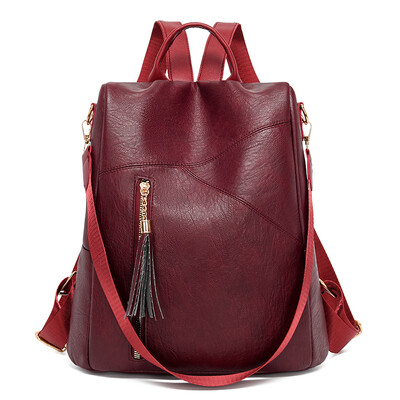 Geantă de mână cu ciucuri de modă de mare capacitate pentru femei, din piele, antifurt, pentru femei, geantă de umăr multifuncțională