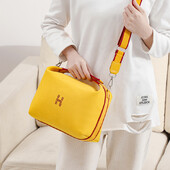 Genți Crossbody din pânză, pentru tineret, ocazional, de capacitate mare, geantă de umăr pentru femei, de culoare solidă, geantă pentru cosmetice