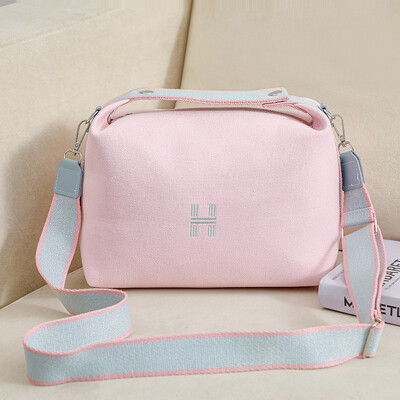 Genți Crossbody din pânză, pentru tineret, ocazional, de capacitate mare, geantă de umăr pentru femei, de culoare solidă, geantă pentru cosmetice