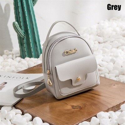 Modes sieviešu mini mugursoma vienkrāsains PU ādas mazas mugursomas Vienkāršas ikdienas studentu grāmatu somas Ceļojumu somas