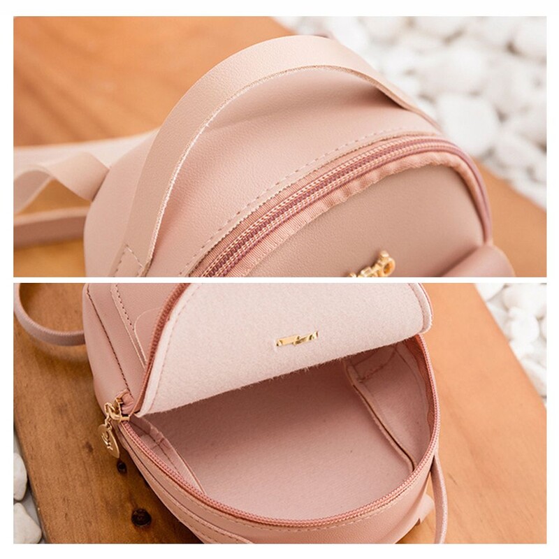 Modes sieviešu mini mugursoma vienkrāsains PU ādas mazas mugursomas Vienkāršas ikdienas studentu grāmatu somas Ceļojumu somas
