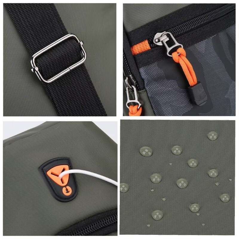 Geantă ușoară, ocazională, pentru piept pentru bărbați, geantă de umăr Oxford, mică, pentru ciclism, geantă de călătorie pentru sport în aer liber