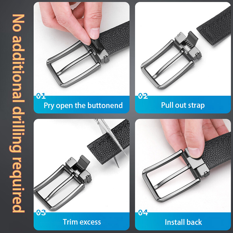 Remen od prave kože Dvostrani remen Muški remen Lasersko graviranje Luksuzni remen Muški remen Nova moda Retro kopča visoke kvalitete