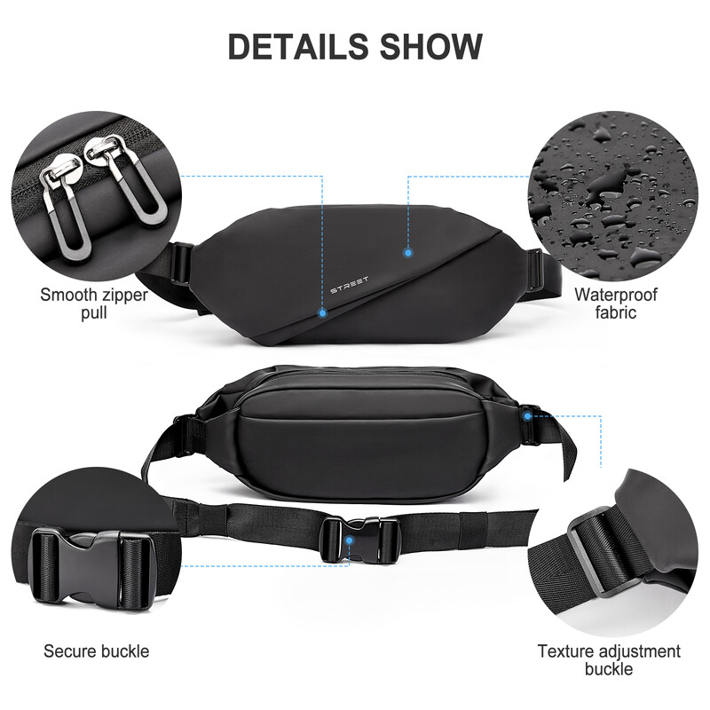 Geantă pentru bărbați, rucsac de umăr, rucsac mic pentru piept, cu corp încrucișat, rucsac pentru drumeții, impermeabil, ocazional, pentru piept.