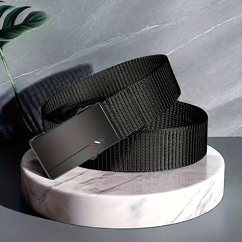 1Gb Fashion Business Vīriešu josta Īsta luksusa zīmola atpūtas josta Automātiska sprādzes josta Audekla josta ar kravas biksēm Džinsu josta