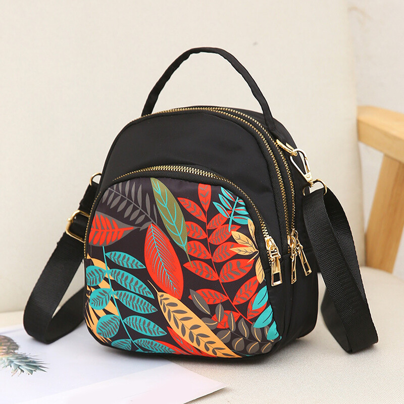 Rucsac cu imprimare la modă, pentru femei, de mare capacitate, din nailon, geantă cu mai multe straturi, genți de școală, rucsac de călătorie rezistent la apă