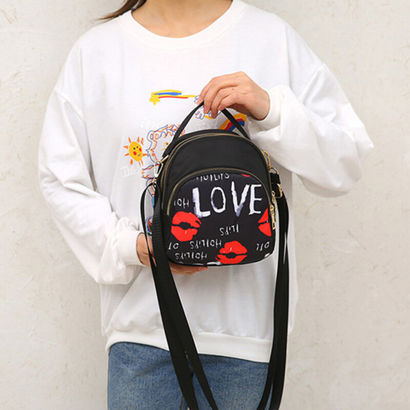 Rucsac cu imprimare la modă, pentru femei, de mare capacitate, din nailon, geantă cu mai multe straturi, genți de școală, rucsac de călătorie rezistent la apă