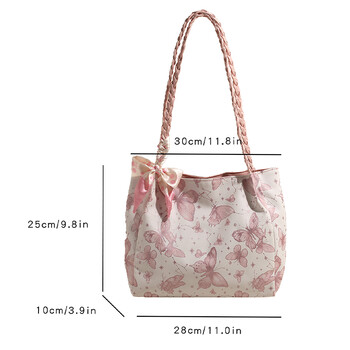 Leisure Large Capacity 2024 Νέα καλοκαιρινή τσάντα ώμου Butterfly College Student Commuter Tote Bag Μοντέρνα και μοντέρνα