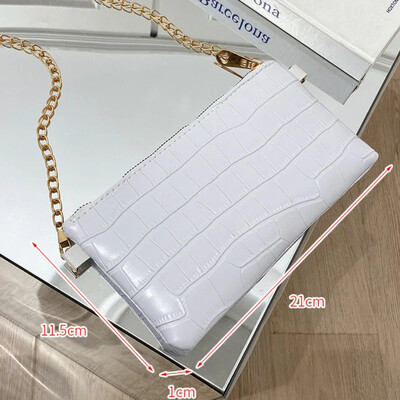 Geantă de mână mică pentru femei, la modă, la modă, geantă Messenger din piele PU, cu fermoar, geantă de călătorie de vară pentru femei