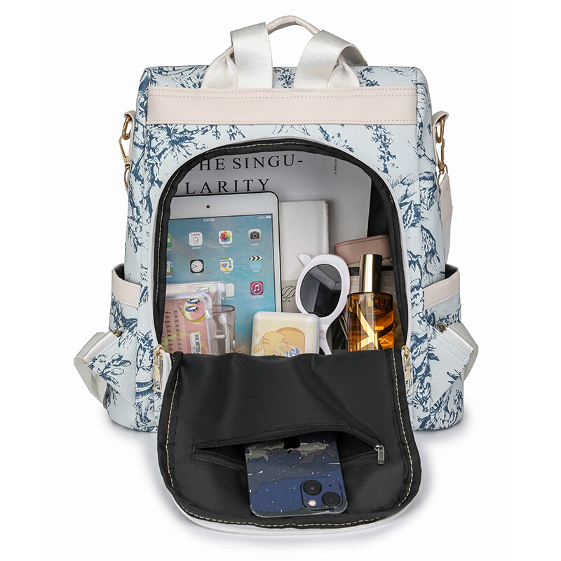 2024 Ženski protuprovalni ruksak Pranje kožne školske torbe za djevojčice Dizajnerski putni ruksak velikog kapaciteta Mochilas