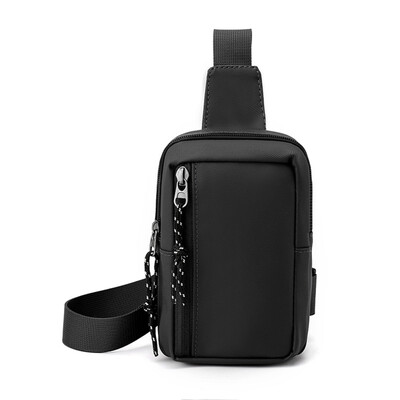 Ocazional mini genți Oxford pentru piept pentru bărbați, genți de tip crossbody, genți de umăr solide, diagonale pentru bărbați, genți simple pentru telefon Messenger