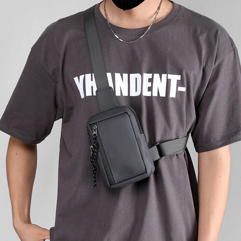 Ocazional mini genți Oxford pentru piept pentru bărbați, genți de tip crossbody, genți de umăr solide, diagonale pentru bărbați, genți simple pentru telefon Messenger