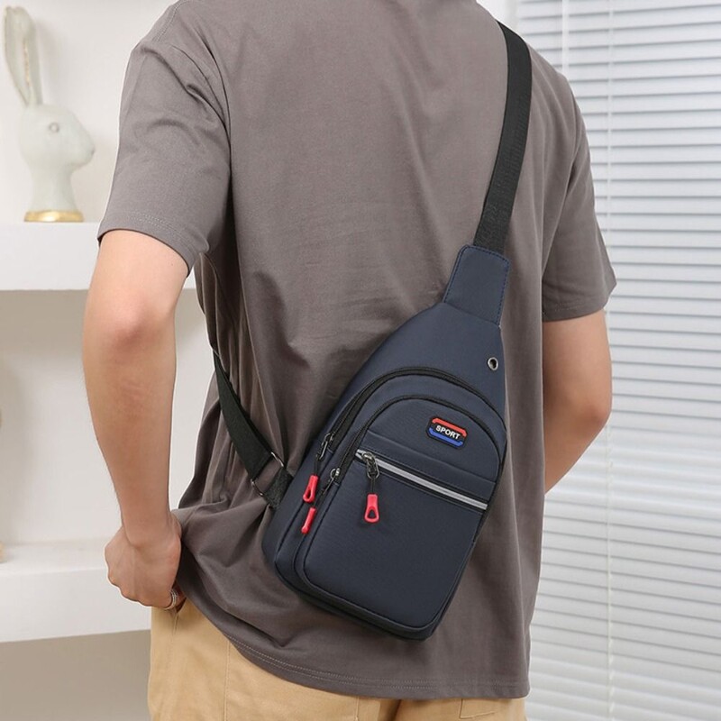 Noua geantă pentru piept din pânză pentru bărbați. Pachet de piept de mare capacitate