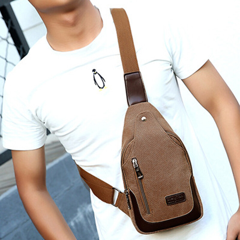 YoReAi Genți de piept din pânză Oxford, noi, rezistente la uzură, pentru bărbați, în aer liber, ocazional, de umăr, Pachet Messenger de mare capacitate, de culoare solidă