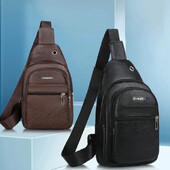 Jauna vīriešu krūšu soma Vīriešu viena pleca soma, liela ietilpība āra sportam brīvā laika pavadīšanai modes maza plecu soma mugursoma