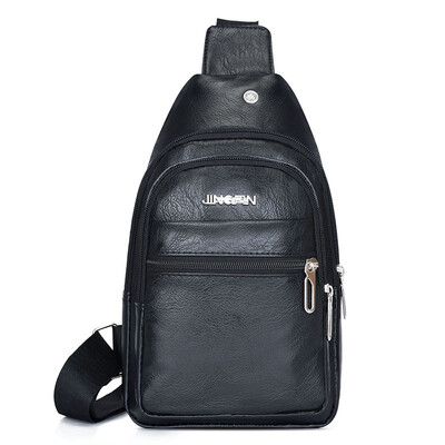 Jauna vīriešu krūšu soma Vīriešu viena pleca soma, liela ietilpība āra sportam brīvā laika pavadīšanai modes maza plecu soma mugursoma