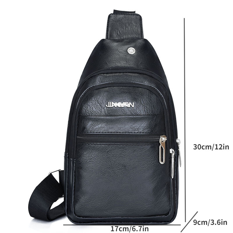 Jauna vīriešu krūšu soma Vīriešu viena pleca soma, liela ietilpība āra sportam brīvā laika pavadīšanai modes maza plecu soma mugursoma