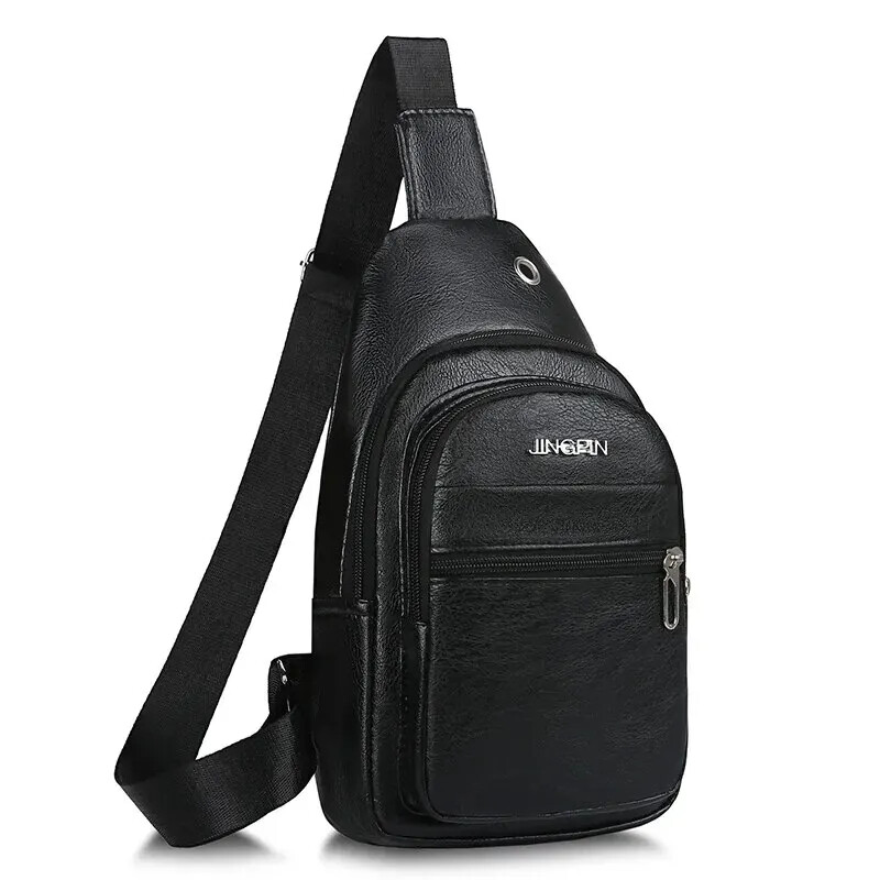 Jauna vīriešu krūšu soma Vīriešu viena pleca soma, liela ietilpība āra sportam brīvā laika pavadīšanai modes maza plecu soma mugursoma