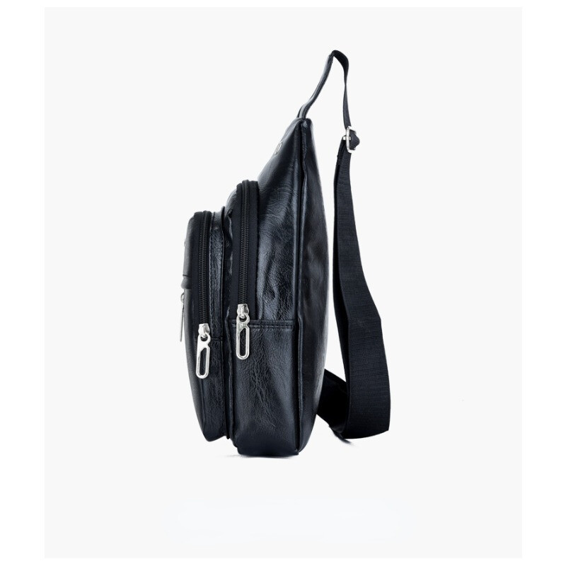 Jauna vīriešu krūšu soma Vīriešu viena pleca soma, liela ietilpība āra sportam brīvā laika pavadīšanai modes maza plecu soma mugursoma