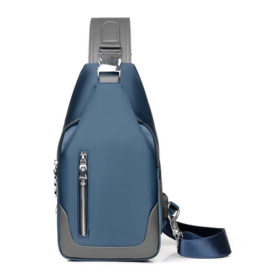 Geantă de umăr la modă pentru bărbați, cu fermoar de înaltă calitate, genți de piept mici cu buzunar pentru telefon mobil, rucsac impermeabil, cadou pentru bărbați