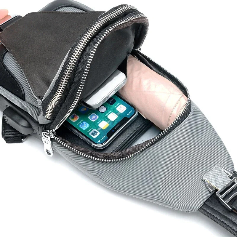 Geantă de umăr la modă pentru bărbați, cu fermoar de înaltă calitate, genți de piept mici cu buzunar pentru telefon mobil, rucsac impermeabil, cadou pentru bărbați