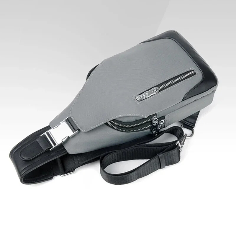 Geantă de umăr la modă pentru bărbați, cu fermoar de înaltă calitate, genți de piept mici cu buzunar pentru telefon mobil, rucsac impermeabil, cadou pentru bărbați