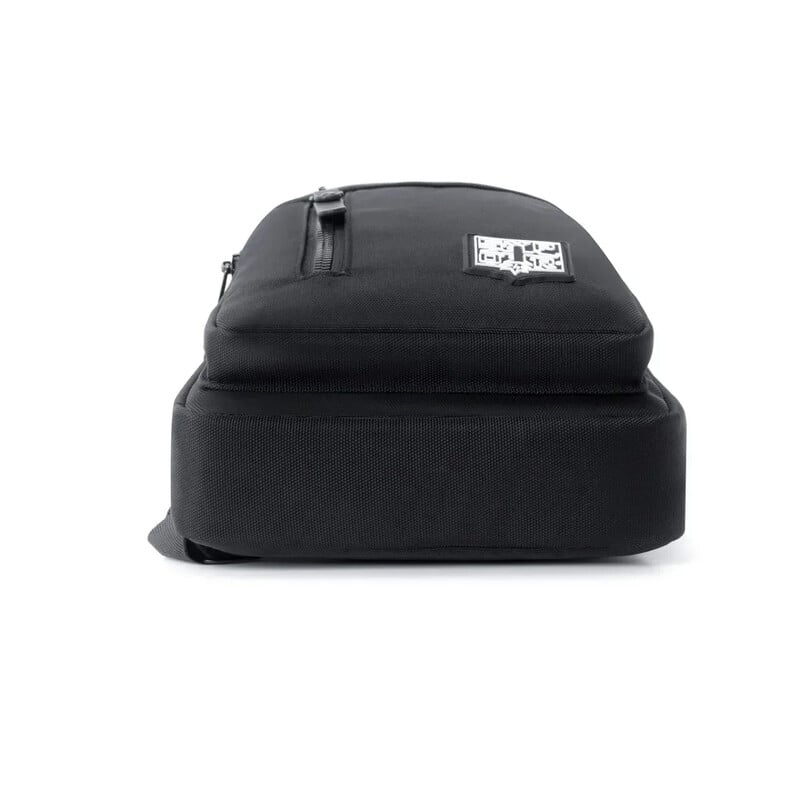 Geantă de piept cu mai multe buzunare din țesătură oxford de culoare uni, geantă de piept sport casual cu talie tăiată pentru ieșiri și naveta zilnică