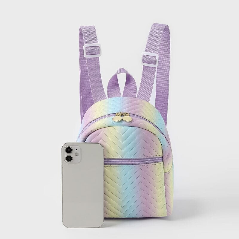 Rucsac clasic matlasat Mini Ombre Chevron