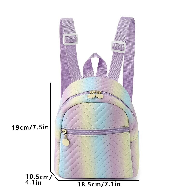 Rucsac clasic matlasat Mini Ombre Chevron